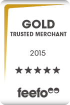 Gold trusted merchant 2015 - Feefo